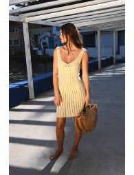 Crochet tank mini dress