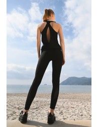 Legging avec bande transparente