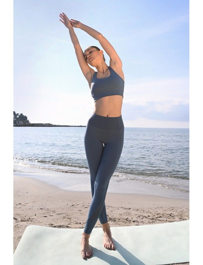 Legging en tejido suave, con transparencia