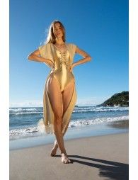 Long iridescent knitted cardigan
