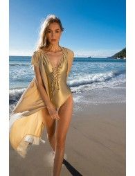 Long iridescent knitted cardigan