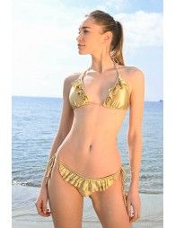 Golden triangle bikini top