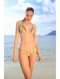 Golden triangle bikini top