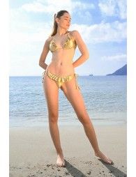 Golden triangle bikini top