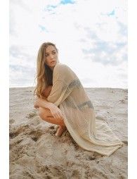 Mid-length fine knit cardigan