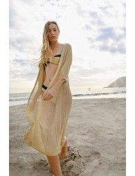 Mid-length fine knit cardigan