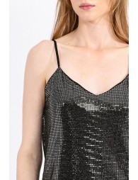 V-neck camisole in sequin