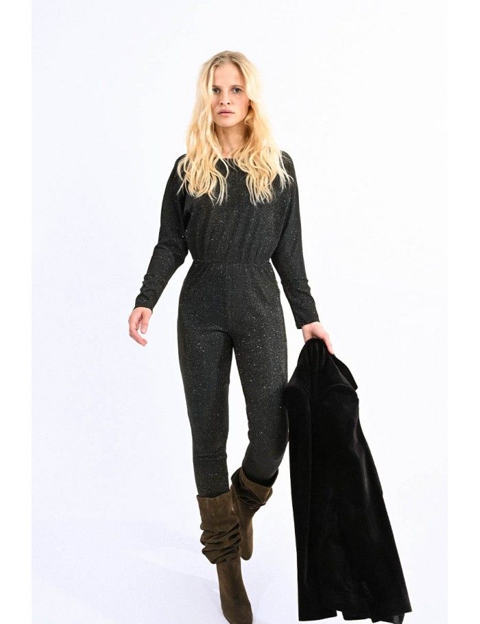 Jumpsuit in lurex jersey