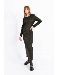 Long dress with deep V neckline