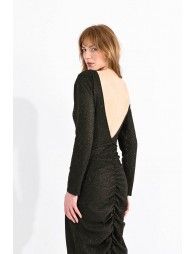 Long dress with deep V neckline