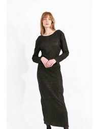 Long dress with deep V neckline