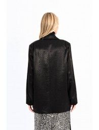 Wide satin blazer
