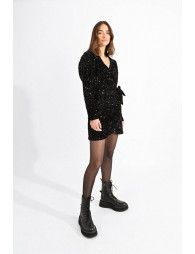 Wrap sequined dress