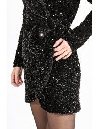 Wrap sequined dress