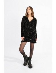 Wrap sequined dress