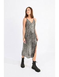 Sequin dress with thin straps