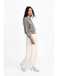 Sequin sweater, open back