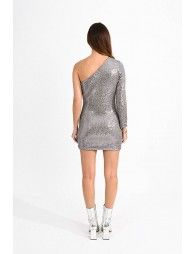 One shoulder sequined dress
