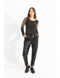 Metallic knit top
