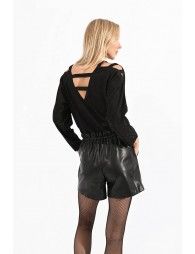 Metallic knit top