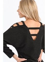 Metallic knit top