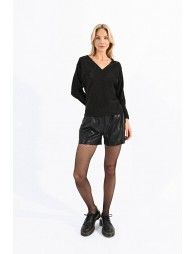 Metallic knit top