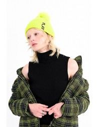 Faux fur pompom beanie