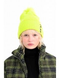 Faux fur pompom beanie