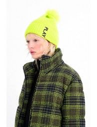 Faux fur pompom beanie