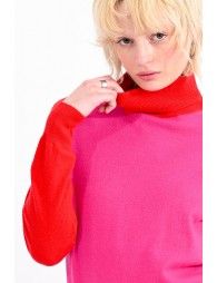 Color Block Turtleneck jumper