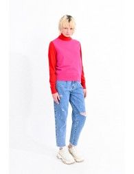 Color Block Turtleneck jumper
