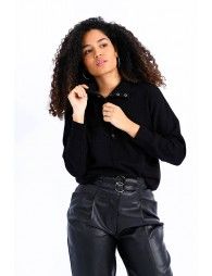 High neck buttoned jumper