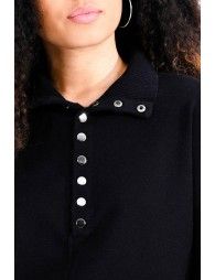 High neck buttoned jumper