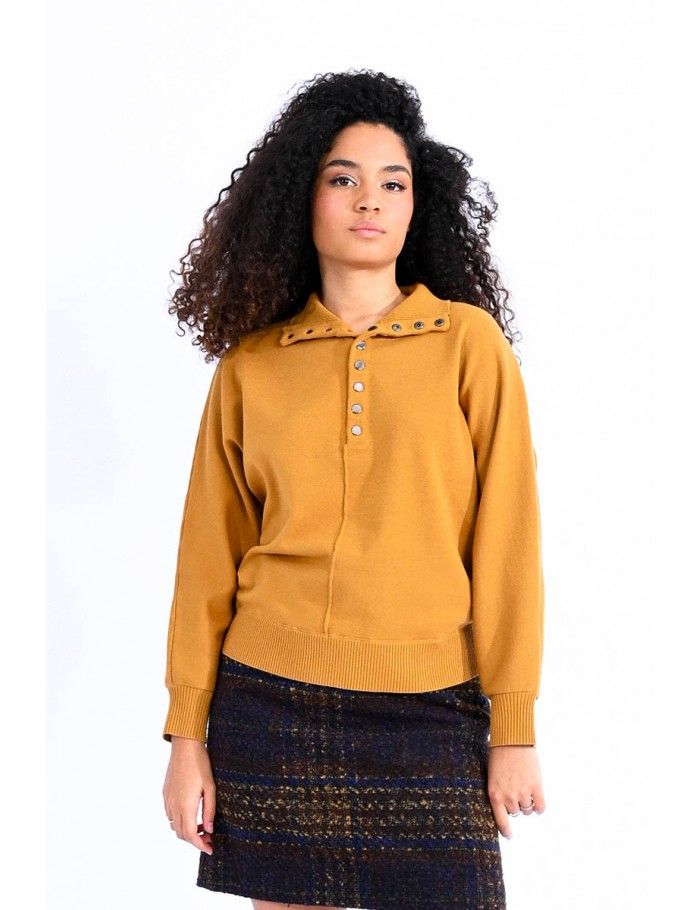 High neck mustard jumper sale