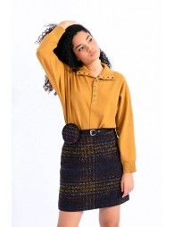 High neck buttoned jumper