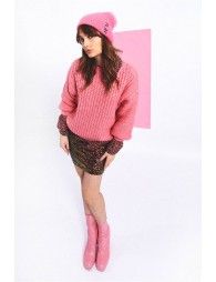 Knitted sweater, balloon sleeve