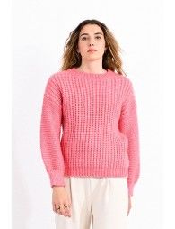 Knitted sweater, balloon sleeve