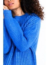 Knitted sweater, balloon sleeve