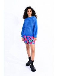 Knitted sweater, balloon sleeve