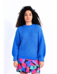 Knitted sweater, balloon sleeve