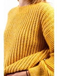 Knitted sweater, balloon sleeve