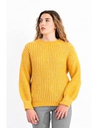 Knitted sweater, balloon sleeve