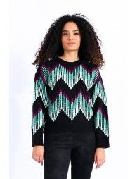 Large sweater with chevron pattern
