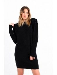 Sweater dress with oversized shoulders