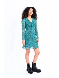 Printed mesh dress