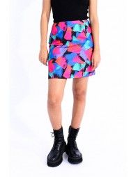 Mini skirt in color block