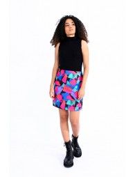 Mini skirt in color block