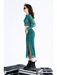Long skirt in veil
