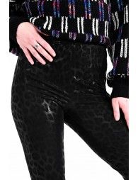 Vegan leather printed leggings