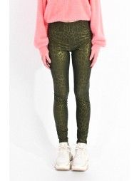 Vegan leather printed leggings